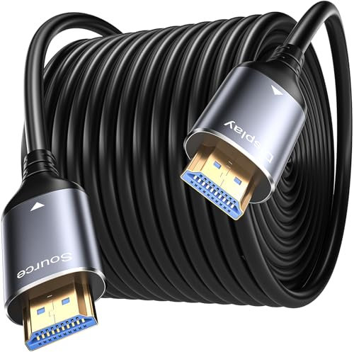 WTPGTI 8K HDMI Glasfaserkabel 40M, HDMI 2.1 Kabel 48Gbps Ultra High Speed,In Wall CL3 Rated,AOC 8K@60Hz,4K@120Hz/144Hz Dynamic HDR eARC Dolby HDCP2.2 Kompatibel mit PS5,Xbox SeriesX,PC,TV