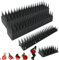 Apluskis Upgraded Pigeon Spikes,Garden Tall Bird Spikes Fence Wall Spikes Coverage between 3m to 6m,Bird Squirrel Pigeon Cat Fox Deterrent Spikes,10 Pack Anti Bird Spikes(Black)