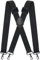Hosenträger für Herren Extra Stark mit 4 robusten Karabiner Verschluss,4 cm breit Passform für Damen Herren Einheitsgröße Einstellbar Elastisch Hosenträger für Arbeitshose Motorradhose X Style Schwarz