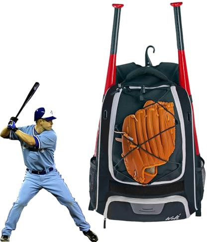 Zaino Da Baseball - Borsa Da Softball, Borse Per Mazze Da Baseball | Zaino Da Baseball Per Ragazzi Impermeabile E Resistente Agli Strappi, Borsa Per Attrezzatura Per Mazza, Porta Guanti, Caschi, Scomp