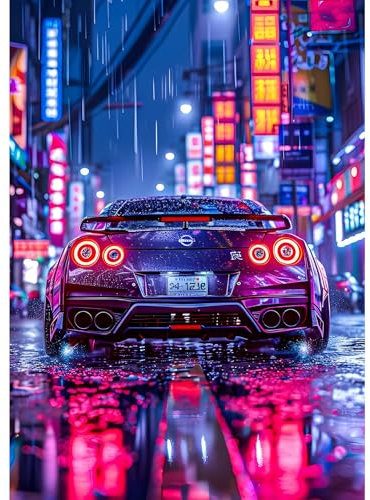 MXJSUA Sports Car Diamond Painting Kits for Adults, 5D Diamond Art Kits for Beginners, DIY Full Drill Picture with Diamond for Home Wall Decor, 30x40cm