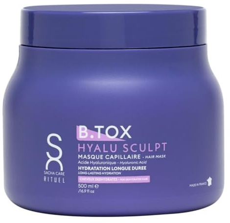 Sacha Care Rituel Hyalu Sculpt B-Tox mit Hyaluronsäure – Intensiv feuchtigkeitsspendende Pflege für trockenes Haar 500 ml
