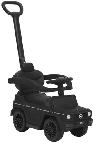 vidaXL Rutschauto mit Autohupe Sicherheitsbügel Fußstütze Motorsound Kinderauto Schiebeauto Rutscher Lauflernhilfe Kinderfahrzeug Schwarz