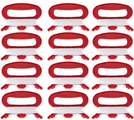 Amacoam Drachenschnur Seilwinde Seilrolle mit 100m Drachenschnur Flying Kite Schnur mit Wickelbrett Fliegen Drachenwerkzeug Drachenschnur Spule für Erwachsene DIY Drachen Workshops Draussen 12 Stück