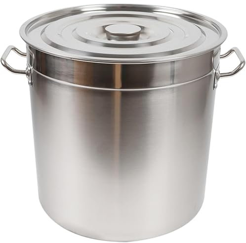 Genérico 001,50×50cm, Olla de Acero Inoxidable Grande, Olla para cocinar Profunda, fácil de Limpiar, Olla Grande para Sopa, para guisos comerciales, para hervir en el hogar