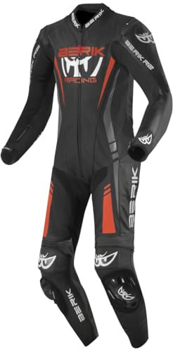 Berik Absolute GP Tuta in pelle da moto monopezzo, nero/arancione, 58