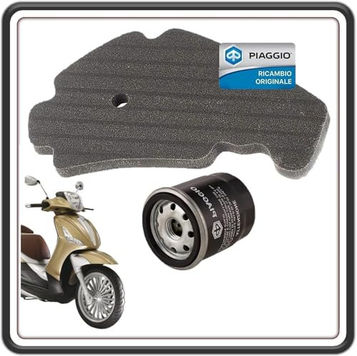 KIT FILTRO OLIO + FILTRO ARIA PIAGGIO ORIGINALE PER BEVERLY 125, 250, 300, 300ie