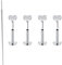 MODRSA 20G Tragus Piercing Ohrring Flash Piercing Herz Helix Piercing Silber Nasenpiercing Flat Back 6mm Piercing-Schmuck für Helix/Konch/Medusa/Lippen Piercing Ohrring Damen