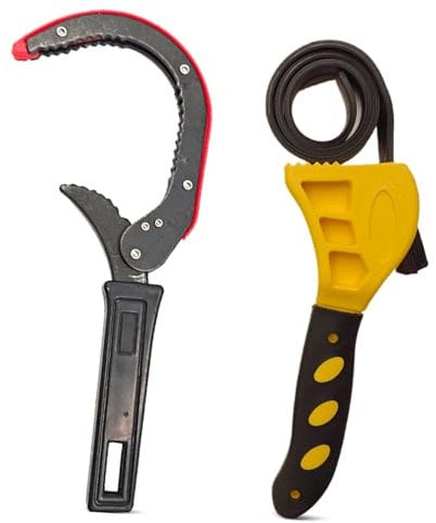 DHSWNNG 2PCS Boiler Magnetic Filter Spanner Rubber Strap Wrench Oil Filter Removal Strap Wrench for Plumbing Universal Magnaclean Spanner for Pipes Shower Head