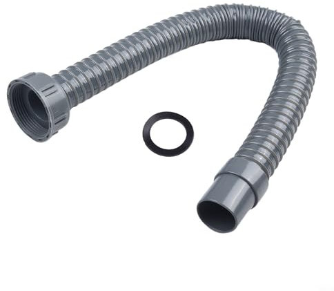 FUBESK Tuyau de vidange réglable en PVC flexible pour évier de cuisine et salle de bain 45/55 mm (0,5 m)