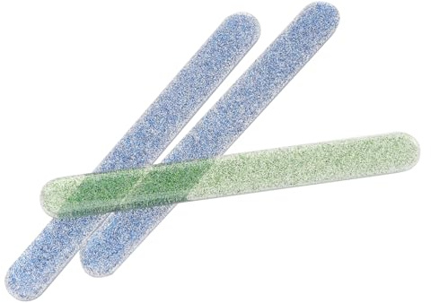 VALICLUD 3stücke Nagelpolierer aus Nanoglas Manikürefeile und Nagelglanzaufsatz für Professionelle Nagelpflege und Maniküre-behandlung Zufällige Farbe
