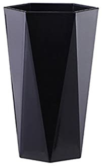 Bathroom Tumblers, Diamond Shaped Toothbrush Cup Heat-Resistant Plastic Toothbrush Holder Reusable Cups for Drinking Bathroom Accessories(Black)