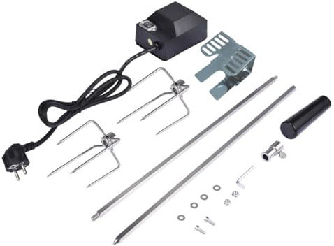 Genérico Rotisserie Kit for Grills - Electronic Rotating Whole Chicken Grill Accessories Non-stick Outdoor Barbecue
