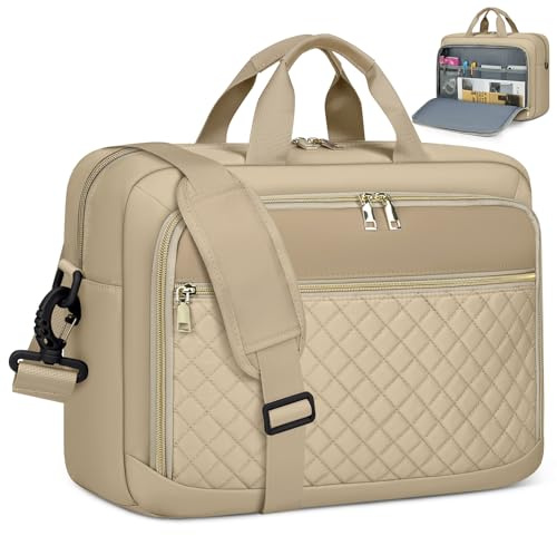 NEWHEY Sacoche pour Ordinateur Portable Femme 17.3 Pouces Grand Sac Pc Ordinateur Portable Sacoche Porte Document pour Travail Affaires Université