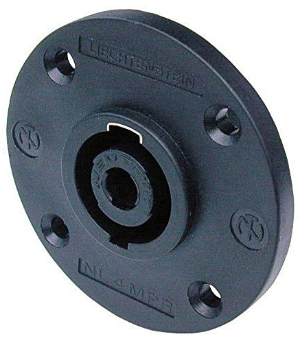 Neutrik NL4MPR - Black 4-Pole Speakon Female Connector - 4 Pin - Indoor/Outdoor - Speaker Amplifier Compatible - Connecting Speakers to Amplifiers