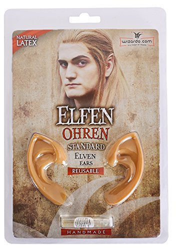 Kostüm Zubehör: Elfenohren aus Latex inkl Kleber / Fasching Ohr Verkleidung Elf