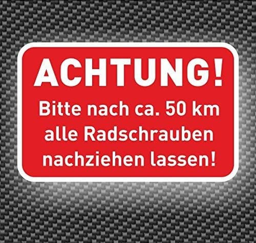 576 Stück Aufkleber Reifen, Räder, Radmuttern nachziehen