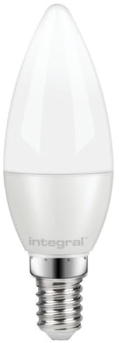 Integral LED Cool White Light Dimmable LED Bulb Frosted Candle Lamp (E14 Small Screw, 5.6 W, 5000 k, 520 lm) - White