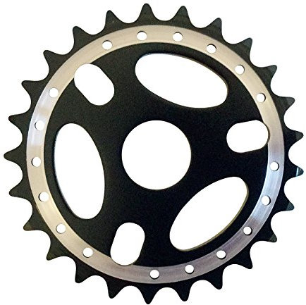 Cervus Fahrrad-Legierung BMX Kurbel-Kettenblatt-Zähne: 25 schwarz