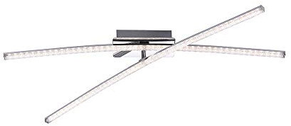 Leuchtendirekt by Paul Neuhaus LED Deckenleuchte 11292-17 SIMON 2x 8 Watt Deckenlampe Metall Chrom