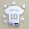 Football Tshirt Mirror Set Personalised Door Name Plaque Boy Girls Bed Room Sign