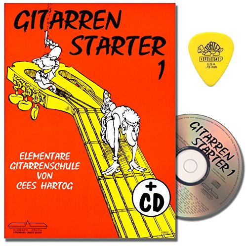 G. Alsbach Guitare Starter 1 ruban École mit CD für die Debütanten von CEES HARTOG Original Dunlop Plek