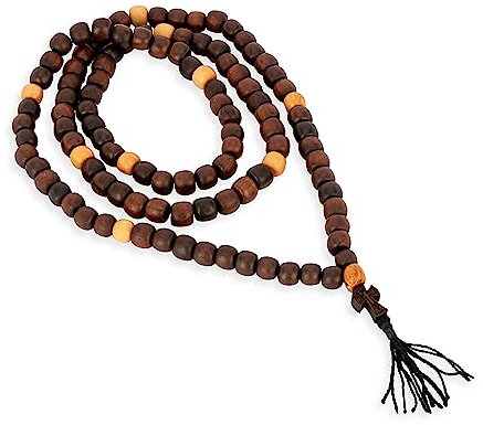 NKlaus Rosenkranz Buchsbaum 100 Glieder Handarbeit Gebetskette neu 1153