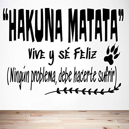 Docliick DC-18038 Vinyl-Aufkleber für KinderzimmerHAKUNA MATATA, VIVE SÉ FELIZ