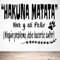 Docliick DC-18038 Vinyl-Aufkleber für KinderzimmerHAKUNA MATATA, VIVE SÉ FELIZ