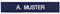 PACOTEX Namensschild bestickt mit eigenem Namen personalisiert Stickschild in vielen Größen und Farben mit Klett (120x25mm, marineblau)