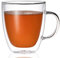 BothEarn Coffee Mug - 19 Ounce (560 ml) Insulated Double Wall Clear Glass with Thick Handle - Great for Latte Cappuccino and Juice, BE026