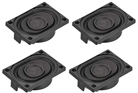 Sourcing map Lot de 4 haut-parleurs internes magnétiques ronds 4 Ohm 3 W