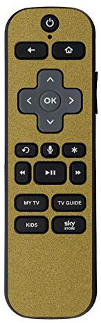 Gold GlitterVinyl wrap skin sticker for Now TV Smart with voice search Remote Controller