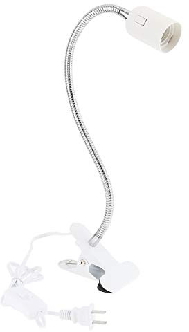 RTNLIT E26/E27 Clip Desk Lamp Holder, Clamp Lamp Fixture with On/Off Switch