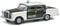 Schuco Mercedes Benz 200 Polizei, Heckflosse (W110), Modellauto, Maßstab 1:64, dunkelgrün/weiß