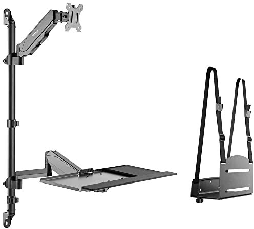 Speaka Professional SP-MM-710 1fach Monitor-Wandhalterung 33,0 cm (13) - 68,6 cm (27) Schwarz Höhenverstellbar, Drehb