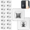 GOTRUST Seamless Hanging Hooks - 16 Pairs Double-Sided Self-Adhesive Hooks, Heavy Duty for Kitchen & Bathroom