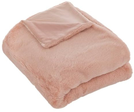 Atmosphera - Plaid Effet Fourrure Rose 125x150cm