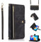 Jeelar ESONG Handyhülle für Xiaomi 13T/13T Pro Tasche,hulle mit Kartenfach,Schultergurt,Handgelenkschlaufe,Stoßfest Handytasche Magnetic Klapphülle Case,Flip PU Leder Brieftasche Schutzhülle,Schwarz