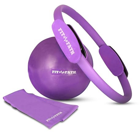 FIT-FATH-Anneau pilate-Cercle Pilate-Accessoire Yoga-Ballon Gymnastique-Bande de résistance-Elastique de Force-Fitness- Sport-Musculation-Méditation-Bien étre-Santé-Muscle pélvien-Périné