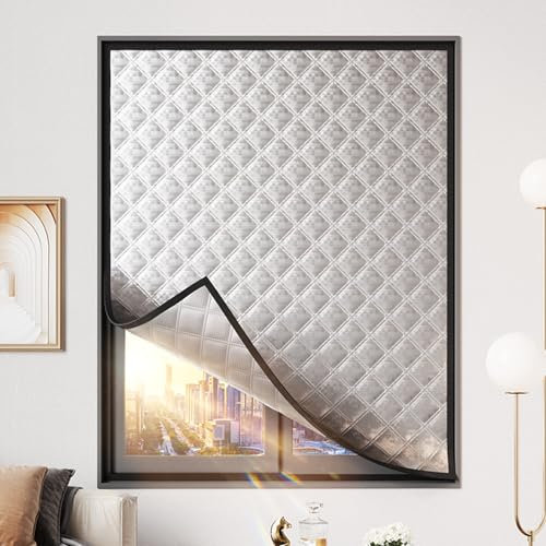 Kits D'isolation Pour Fenêtres, Rideau de protection thermique pour portes et fenêtres, Coupe-vent, Protection Contre le Froid, Au Bruit, Pour Chambre à Coucher De Salon, Personnalisable (100x80cm)