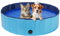DASBET Foldable Dog Paddling Pool PVC Collapsible Dog Swimming Pool - Portable Pet Wading Pool for Dogs & Puppies - Indoor & Outdoor (120 cm D x 30 cm H)