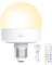 Lainiaoly Ampoules Réglables À Piles E26, Ampoules Rechargeables, Ampoule Rechargeable USB Avec Télécommande, 3 Couleurs À Intensité Variable Et 4 Minuteries