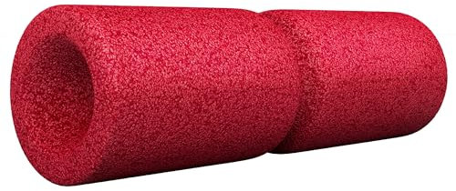 GORILLA SPORTS® Faszienrolle - mit Umlaufrille, 38 cm, Hochdichter Schaumstoff, Rot - Foam Roller, Massagerolle, Schaumstoffrolle für Rücken, Beine, Wirbelsäule, Tiefengewebe, Massage, Yoga