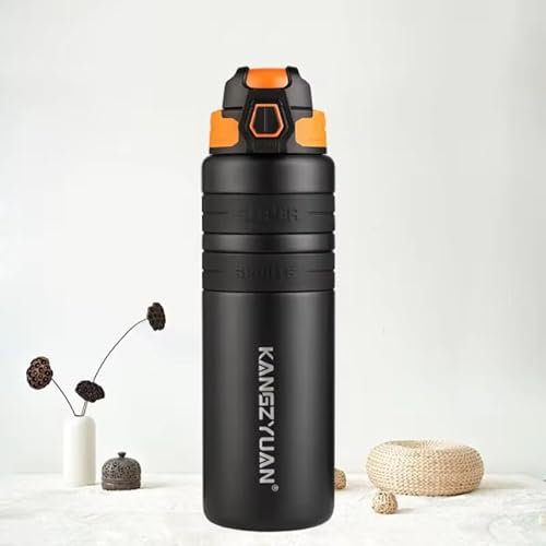KANGZYUAN Gourde Isotherme 800ml – Acier Inox SUS316 – Étanche & Sans BPA – Bouteille Thermos pour Sport, Bureau, Voyage – Chaud 12h / Froid 24h