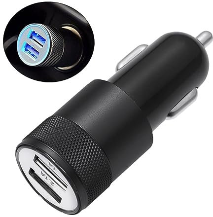 GRADENEVE Cargador De Coche Dual USB De y 1A Adaptador De Carga Rápida para óvil Cargador Mechero USB para Vehículos