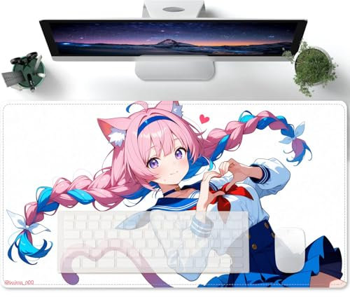 Fille Sexy d'anime Waifu Tapis Souris XXL 900x400 Mouse Pad Grand sous Main pour Gamer et Bureau