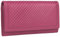GlobeeCraft damengeldbörse echt Leder in intensivem Fuchsia mit acht Kartenfächern, mittelgroßes Portemonnaie für Damen, eleganter Geldbeutel aus hochwertigem Leder für Alltag und Stil