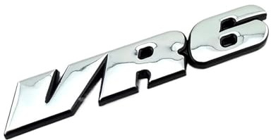 VR6 3D Autoaufkleber Tattoo MK3 hinten Chrom Abzeichen Entlüftung Gepäck Abzeichen(Chrome)