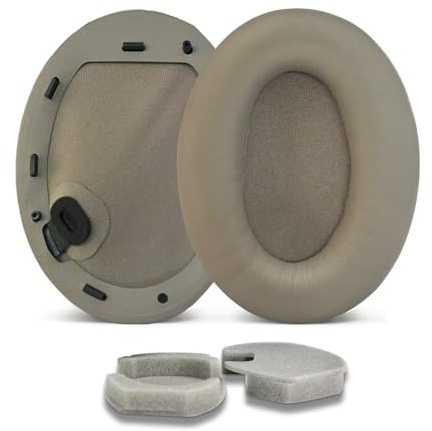 UOWGA Replacement Ear Pads for Sony WH-1000XM4 (WH1000XM4) Noise Isolation Headphones,ar Pads Cushions with Noise Isolation Foam, Added Thickness, Without Affecting Sensor. (Gold)